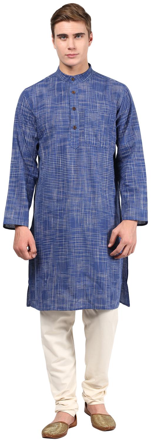 

Abhiyuthan Men Blue Regular Fit Kurta
