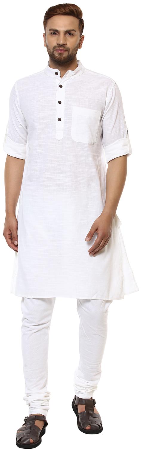

Abhiyuthan Men White Regular Fit Kurta