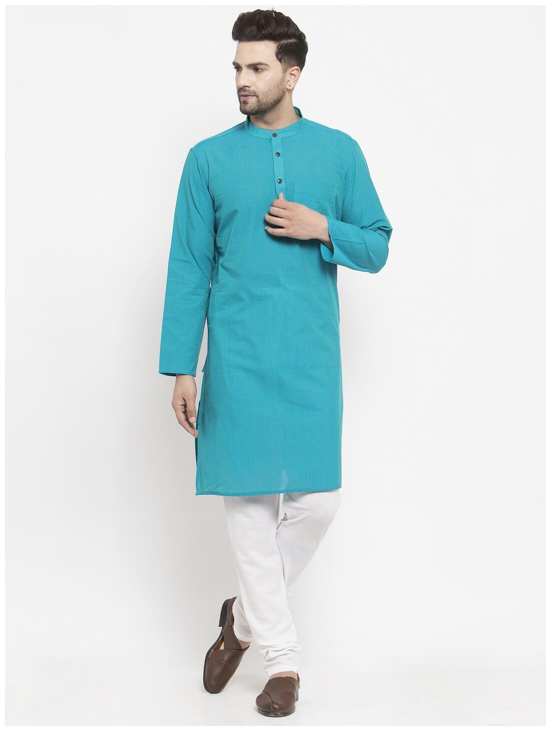 

Abhiyuthan Men Blue Regular Fit Kurta
