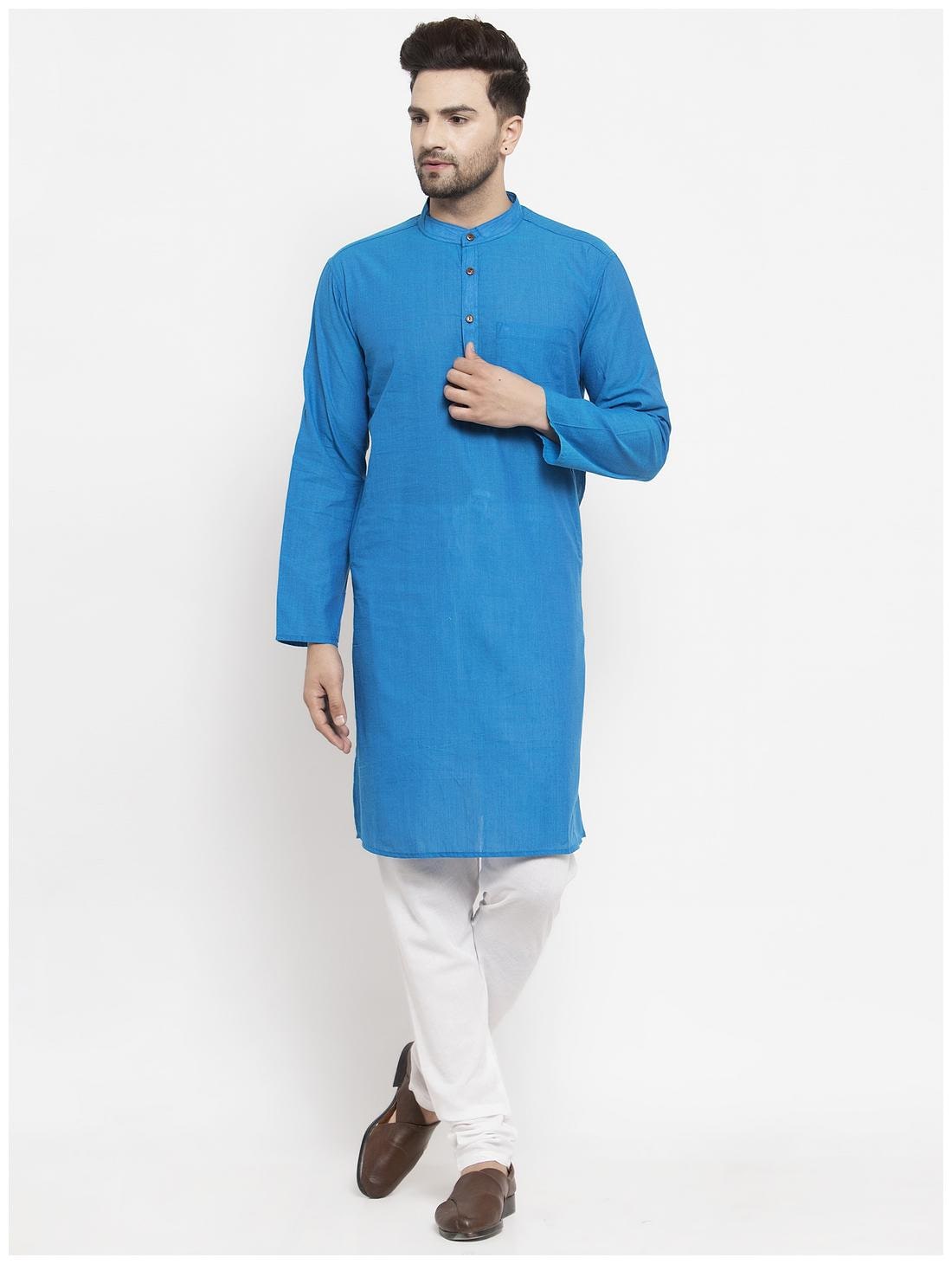 

Abhiyuthan Men Blue Regular Fit Kurta