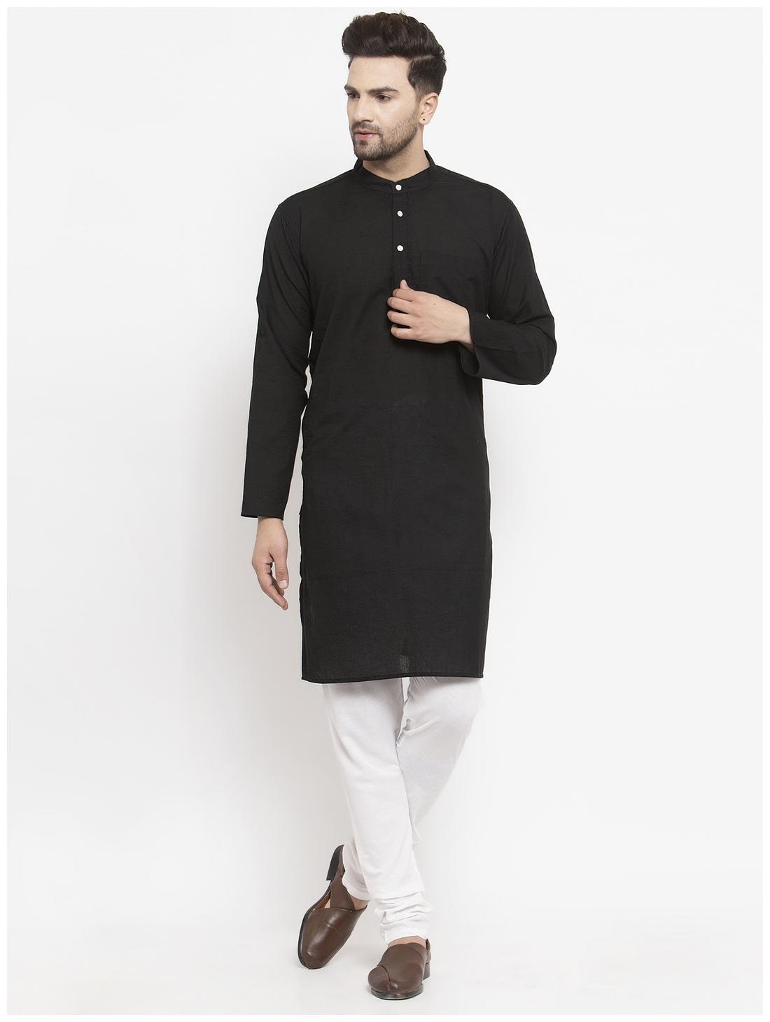 

Abhiyuthan Men Black Regular Fit Kurta