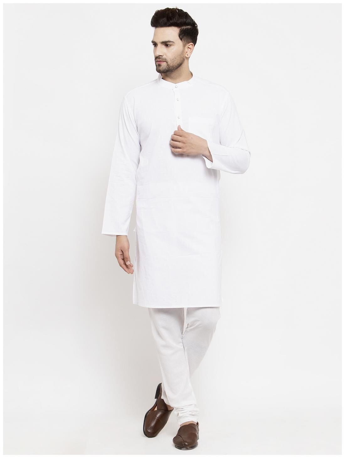 

Abhiyuthan Men White Regular Fit Kurta