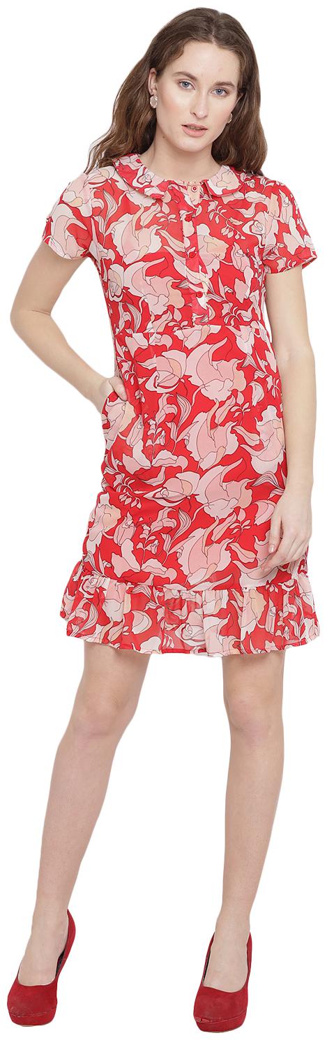 

Abiti Bella Red Floral Fit flare dress