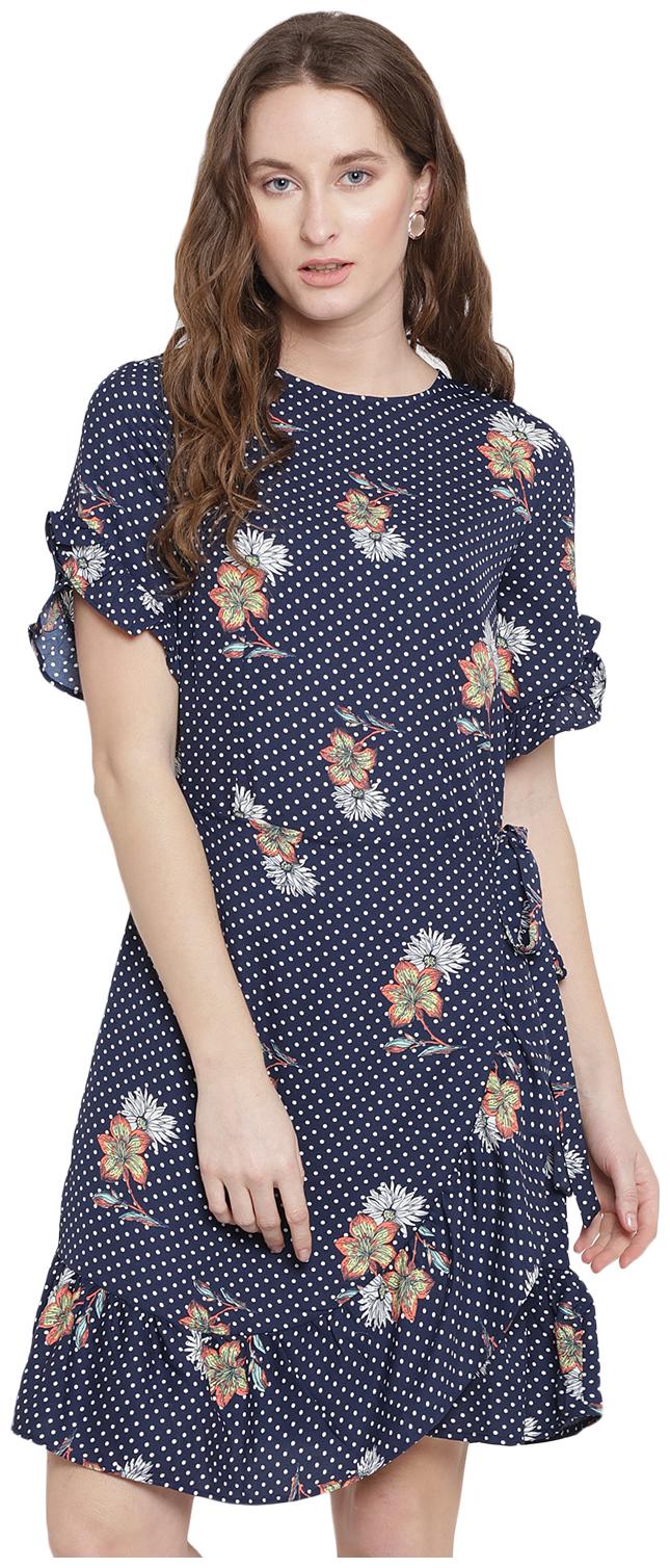 

Abiti Bella Blue Floral Fit flare dress