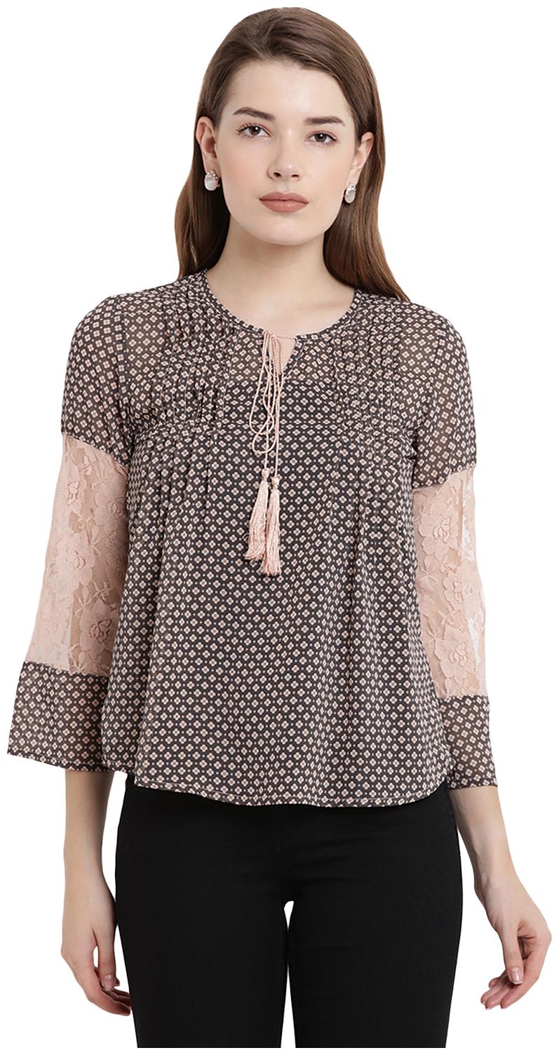 

Abiti Bella Women Floral Regular top - Black