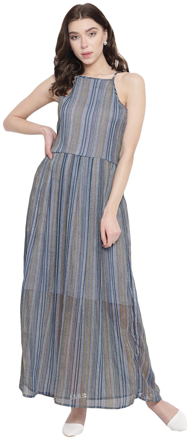 

Abiti Bella Multi Striped Maxi dress