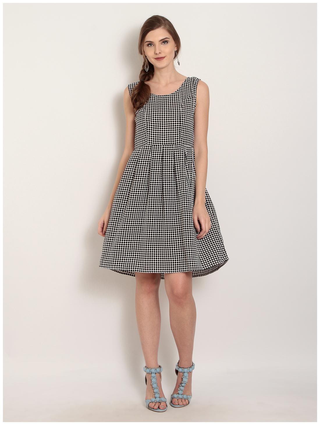 

Abiti Bella Black Polka dots A-line dress