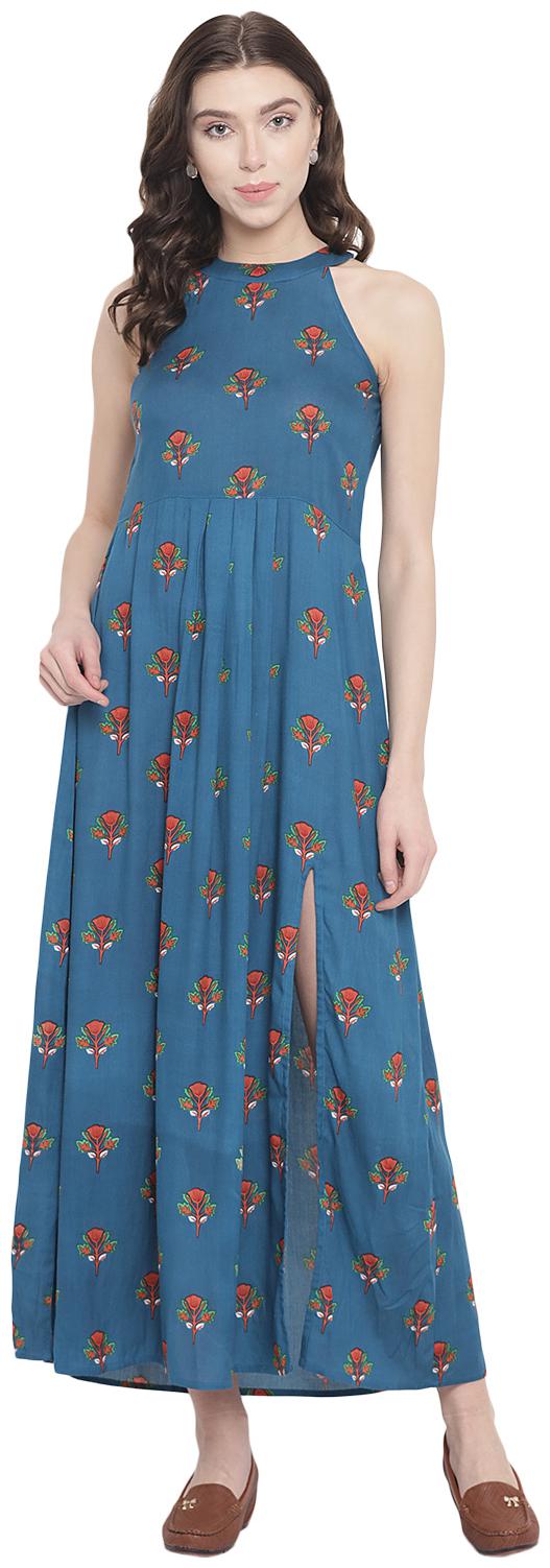 

Abiti Bella Turquoise Floral Maxi dress