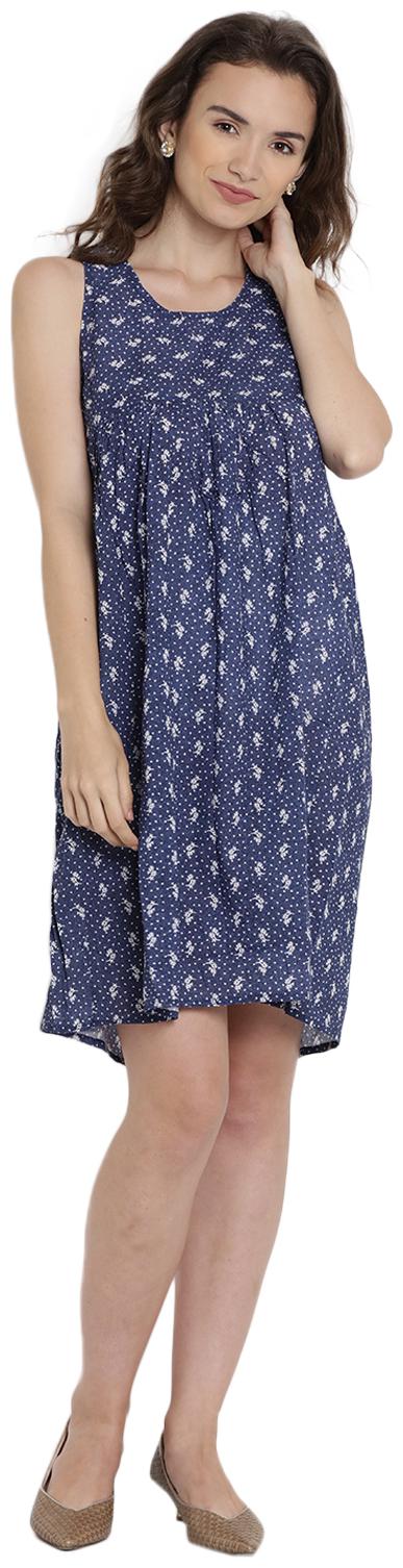 

Abiti Bella Navy Floral Empire dress
