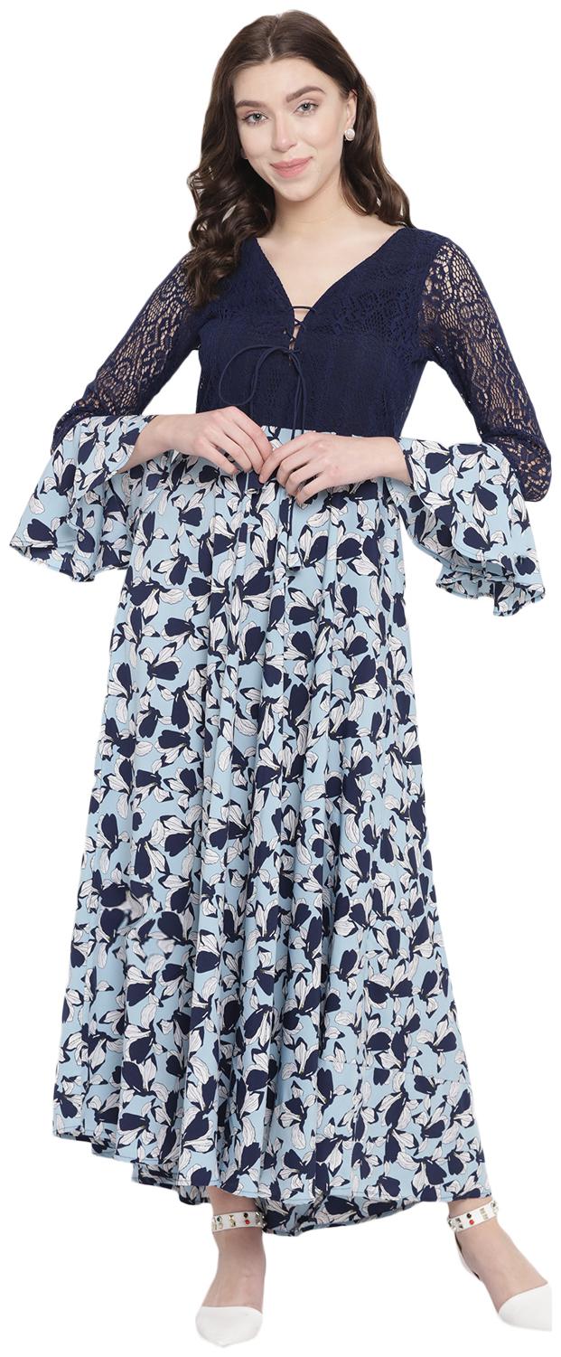 

Abiti Bella Blue Floral Maxi dress