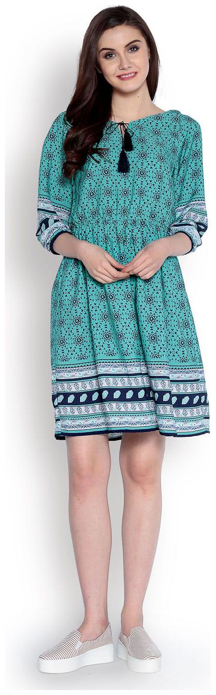 

Abiti Bella Blue Dyed A-line dress