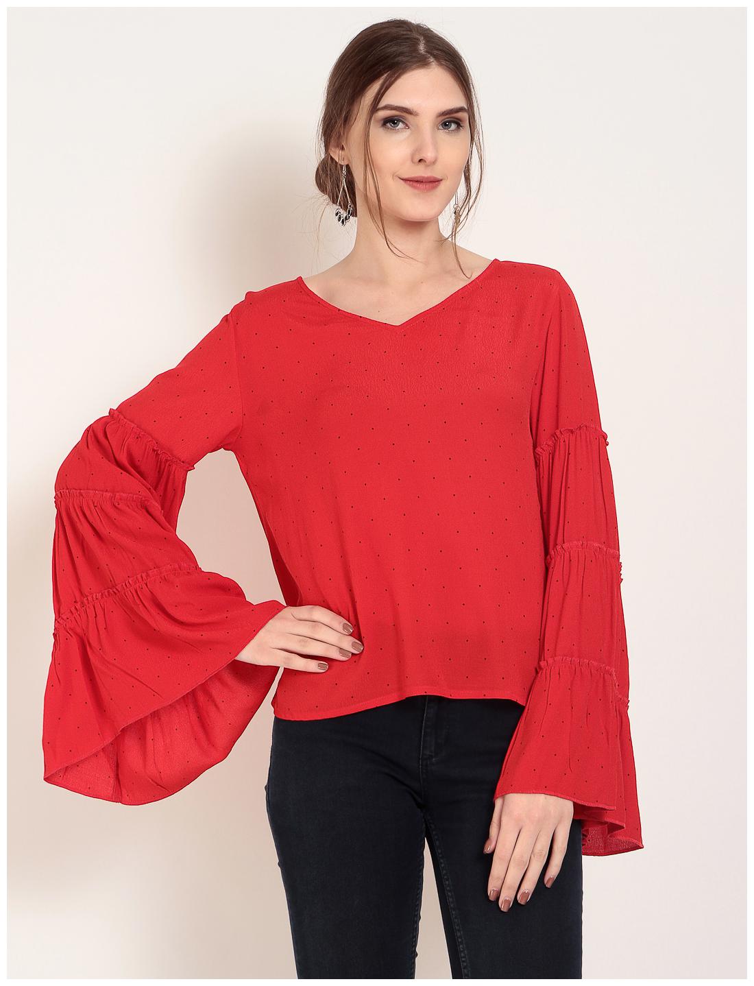 

Abiti Bella Women Printed A-line top - Red