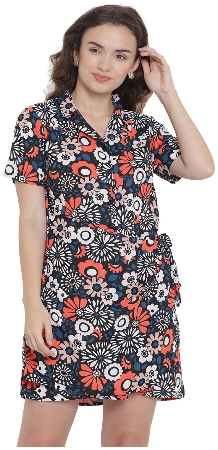 

Abiti Bella Multi Floral Wrap dress