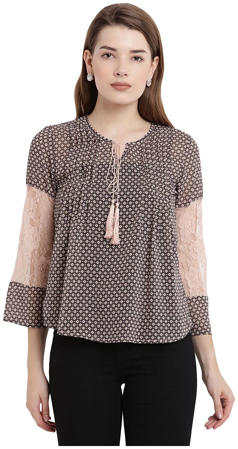 

Abiti Bella Women Floral Regular top - Black