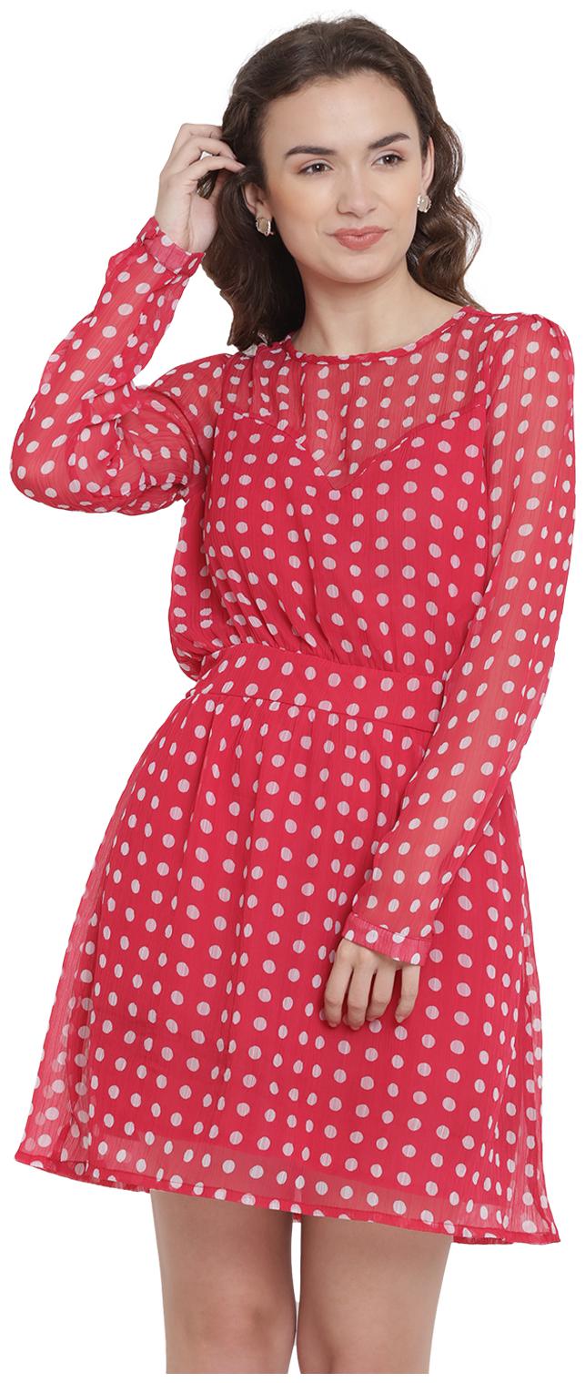

Abiti Bella Pink Polka dots Fit flare dress
