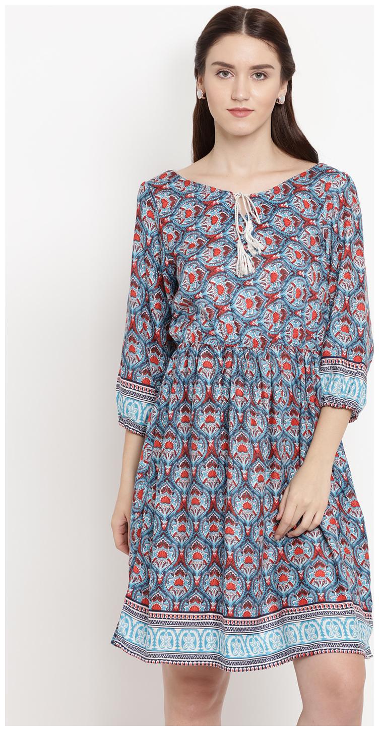 

Abiti Bella Multi Floral A-line dress
