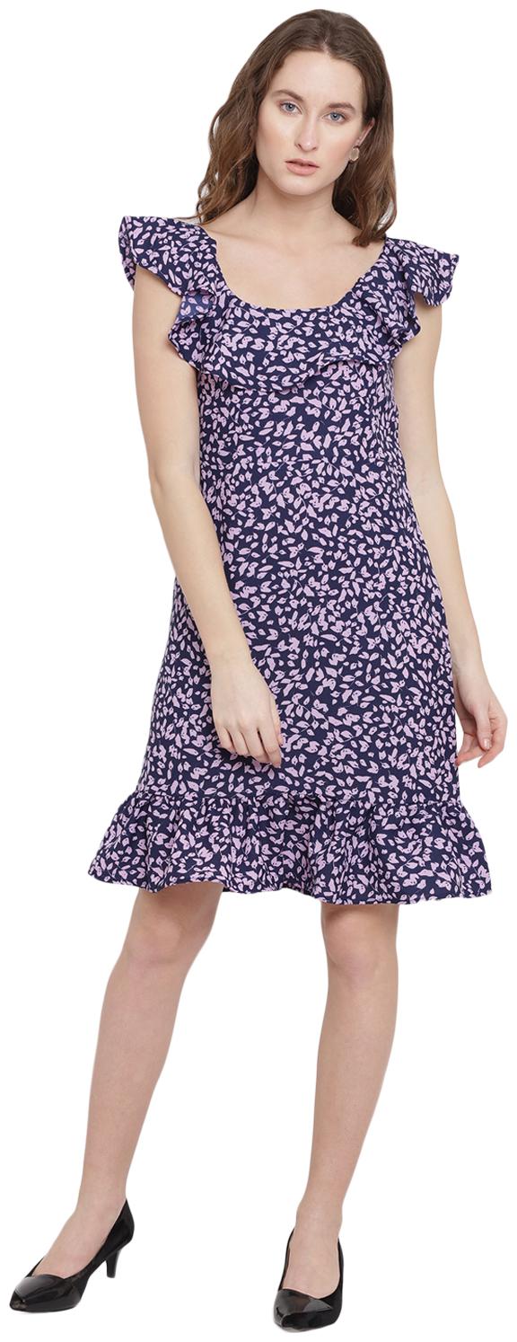 

Abiti Bella Blue Floral Fit flare dress