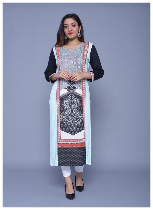 

Addiction Women Multi Printed Straight Kurta
