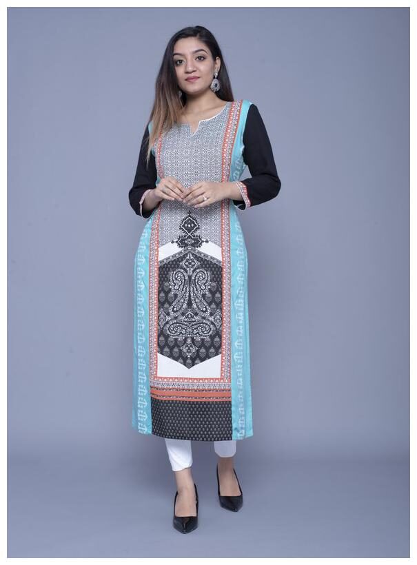 

Addiction Women Multi Printed Straight Kurta