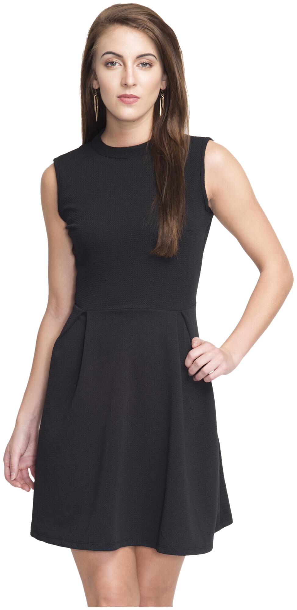 

Addyvero Black Solid A-line dress