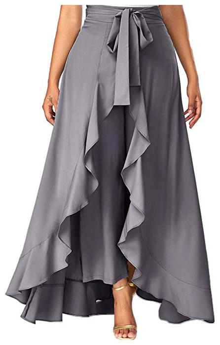 

Adicap Grey Solid Wide Leg Palazzo