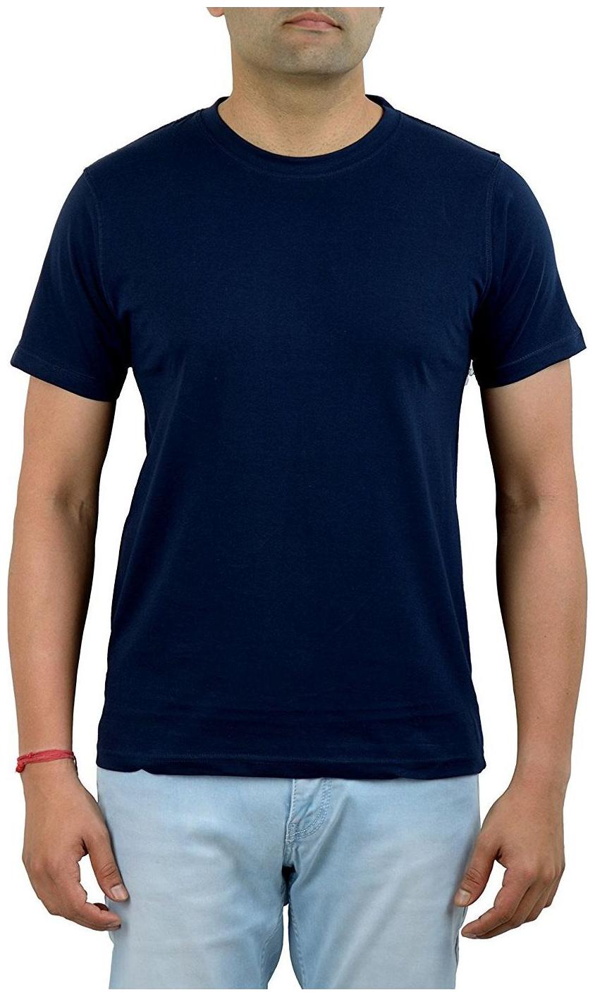 

ADJECTIVE Men Navy blue Slim fit Cotton Round neck T-Shirt - Pack Of 1