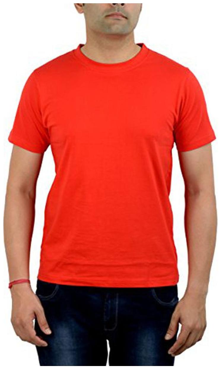 

ADJECTIVE Men Red Slim fit Cotton Round neck T-Shirt - Pack Of 1