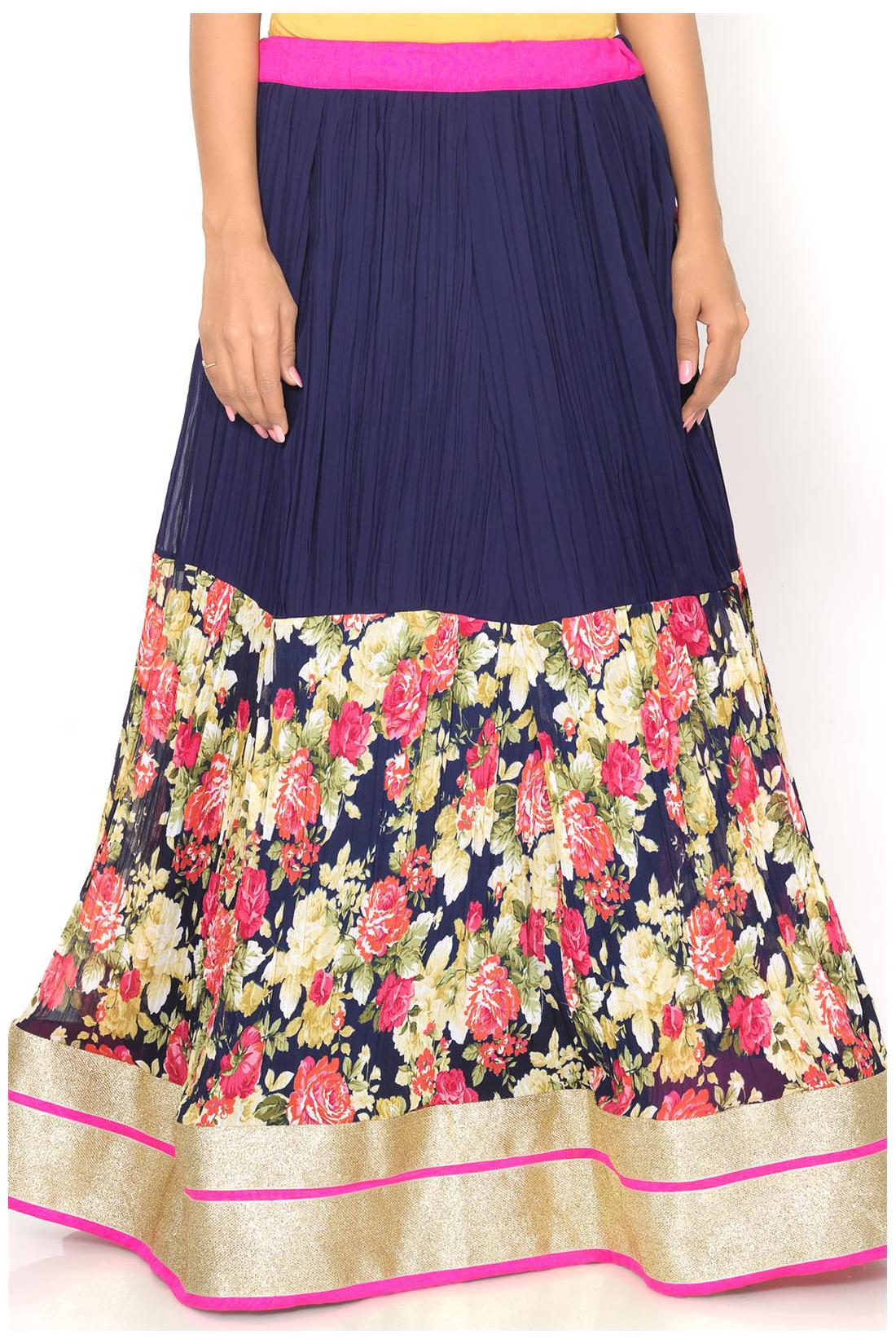 

Admyrin Blue Georgette Skirt
