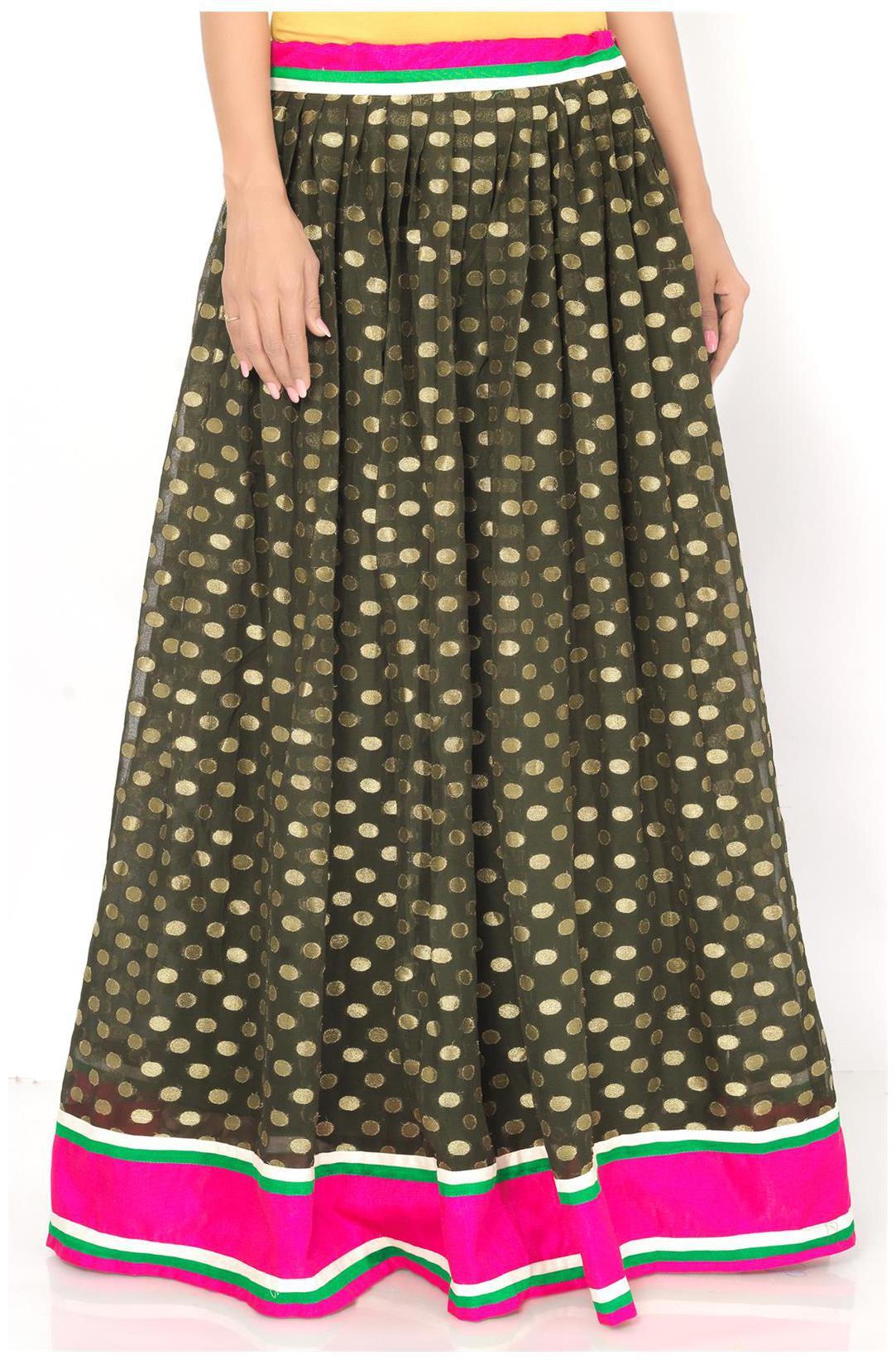 

Admyrin Green Viscose Skirt