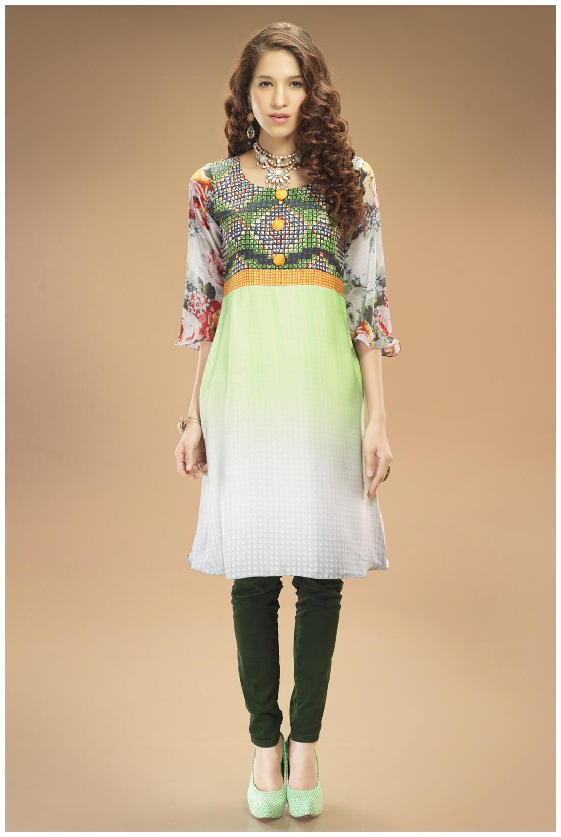 

Admyrin Multi Crepe Kurti