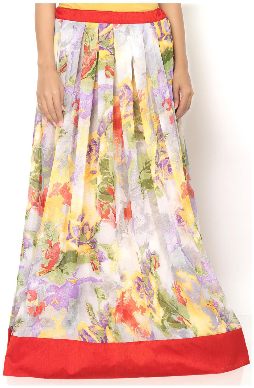 

Admyrin Multi Color Georgette Skirt