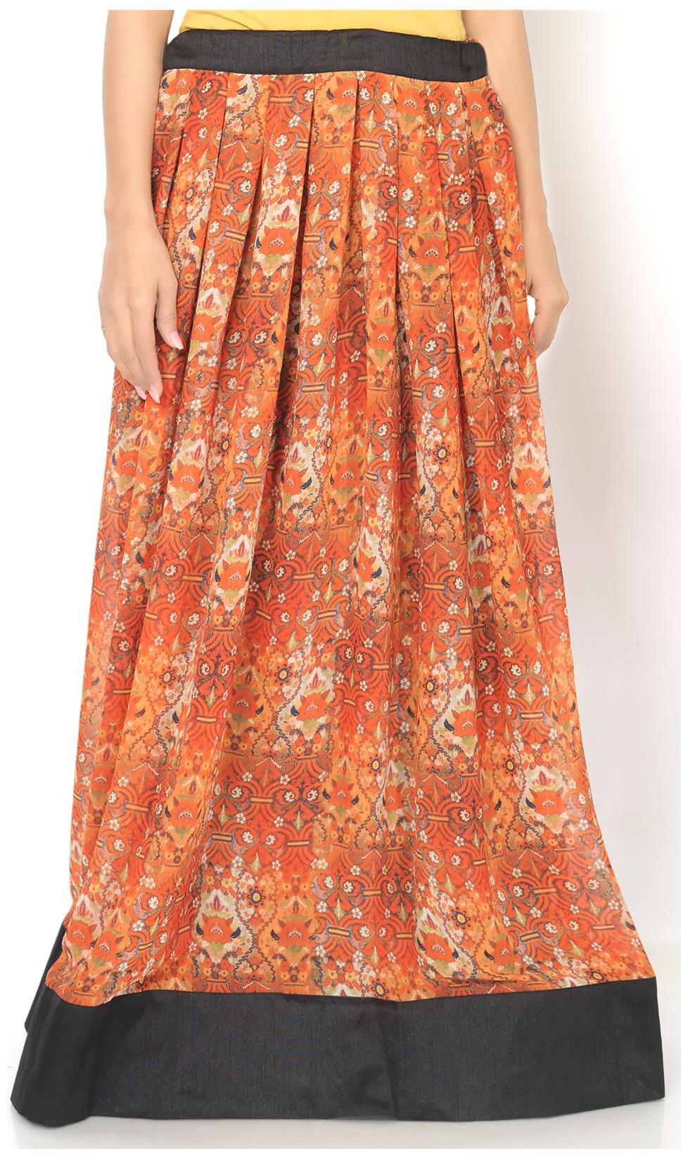 

Admyrin Orange Georgette Skirt