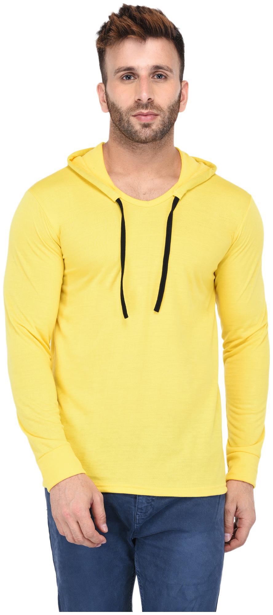 

Adorbs Men Yellow Regular fit Cotton Blend Hood T-Shirt - Pack Of 1