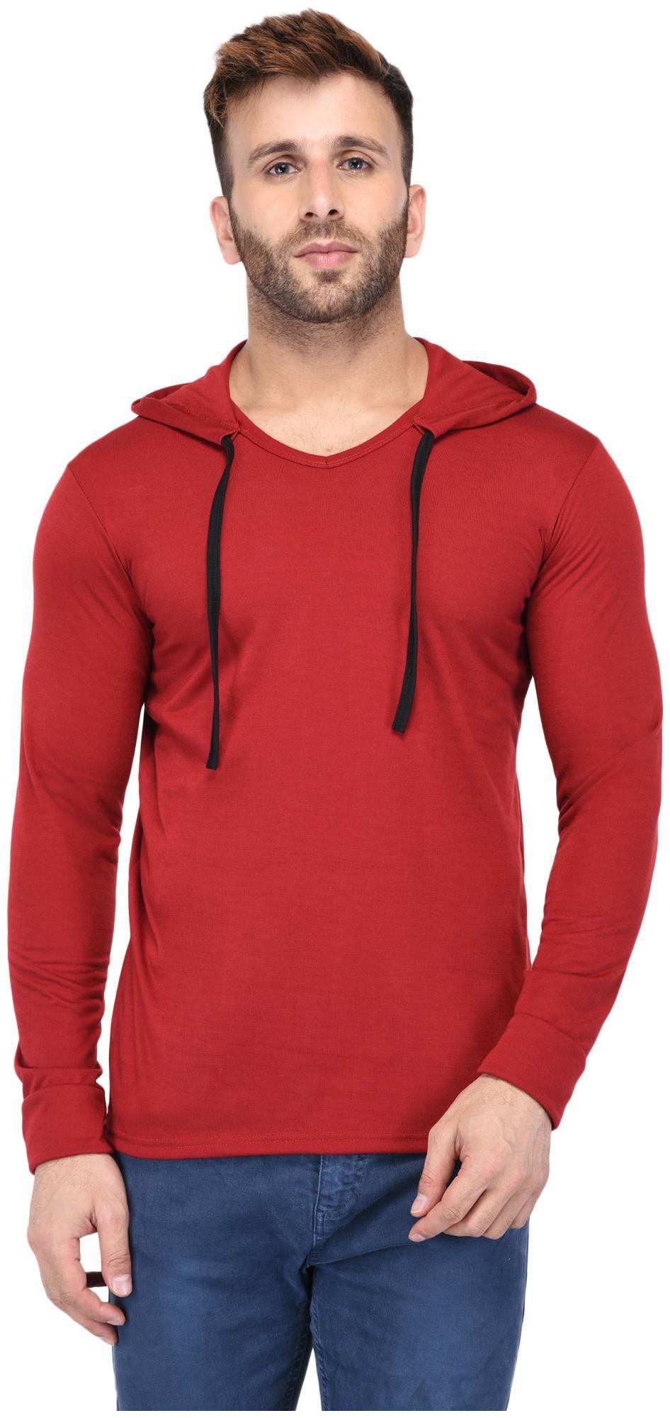 

Adorbs Men Maroon Regular fit Cotton Blend Hood T-Shirt - Pack Of 1