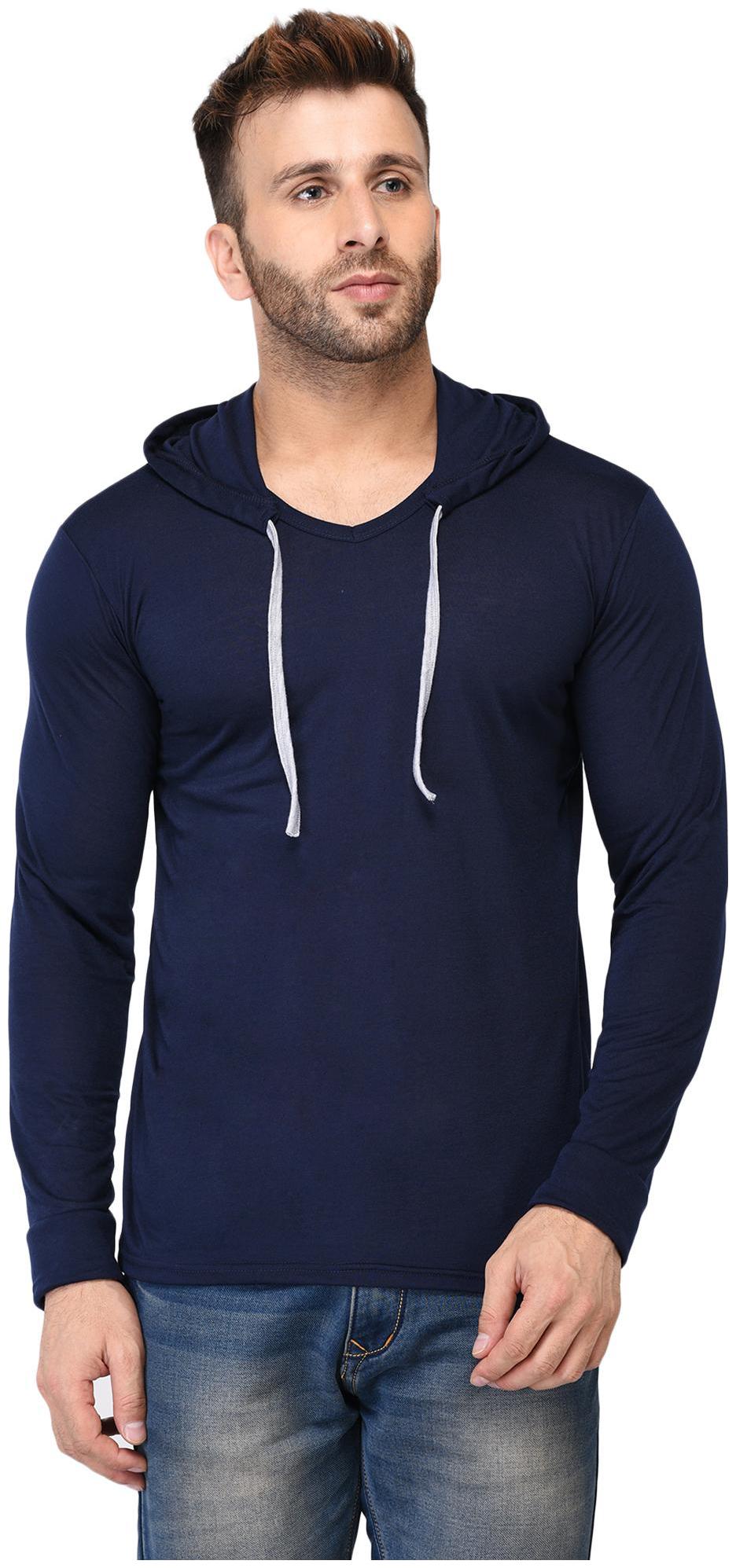 

Adorbs Men Blue Regular fit Cotton Blend Hood T-Shirt - Pack Of 1