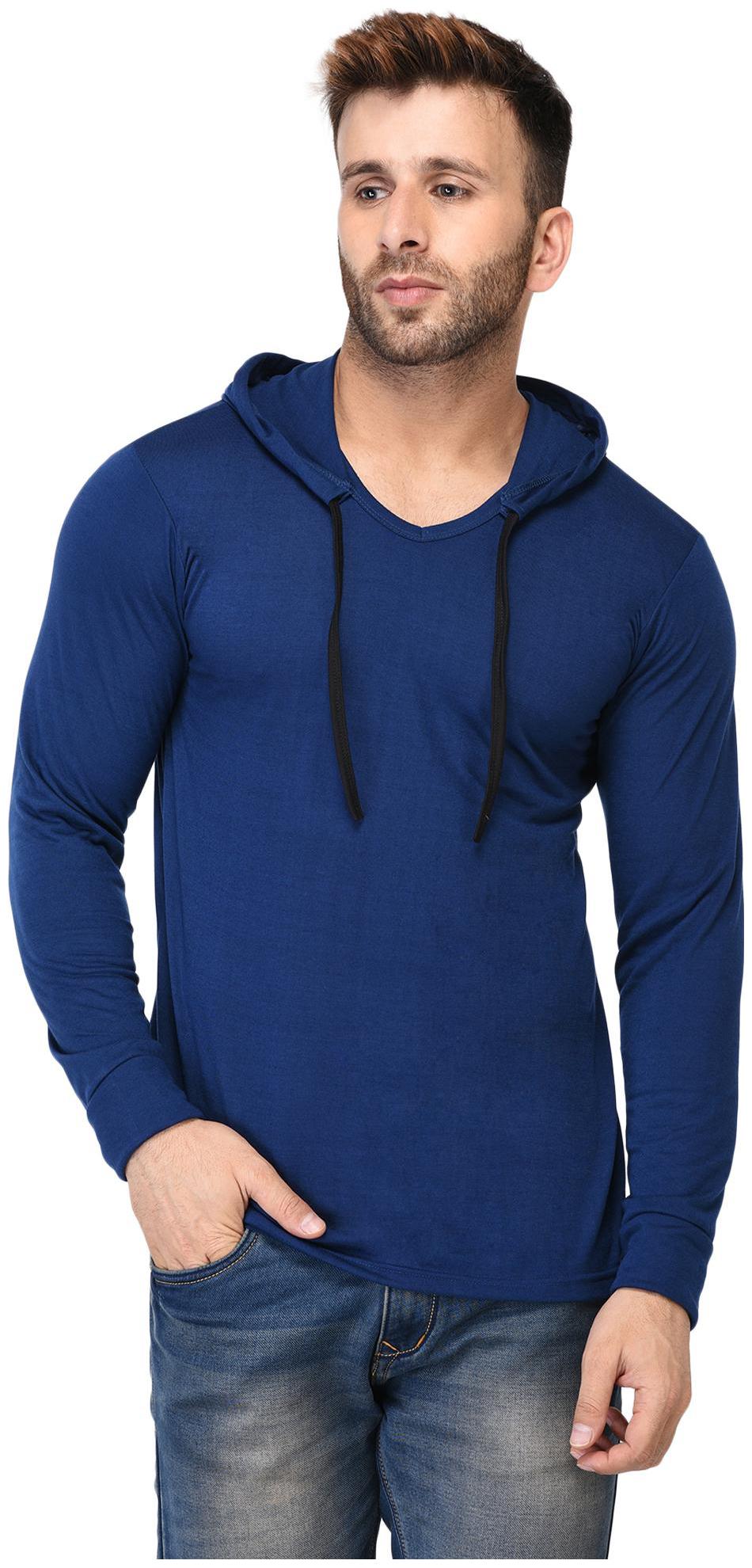 

Adorbs Men Blue Regular fit Cotton Blend Hood T-Shirt - Pack Of 1