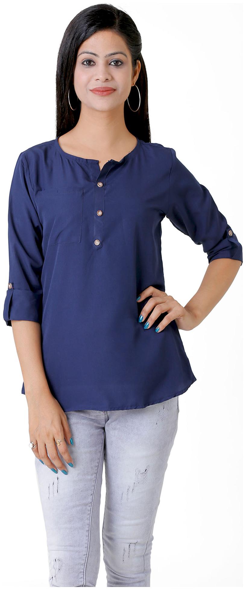 

ADR CHIKAN NAVY BLUE GIRL S WOMEN S TOP
