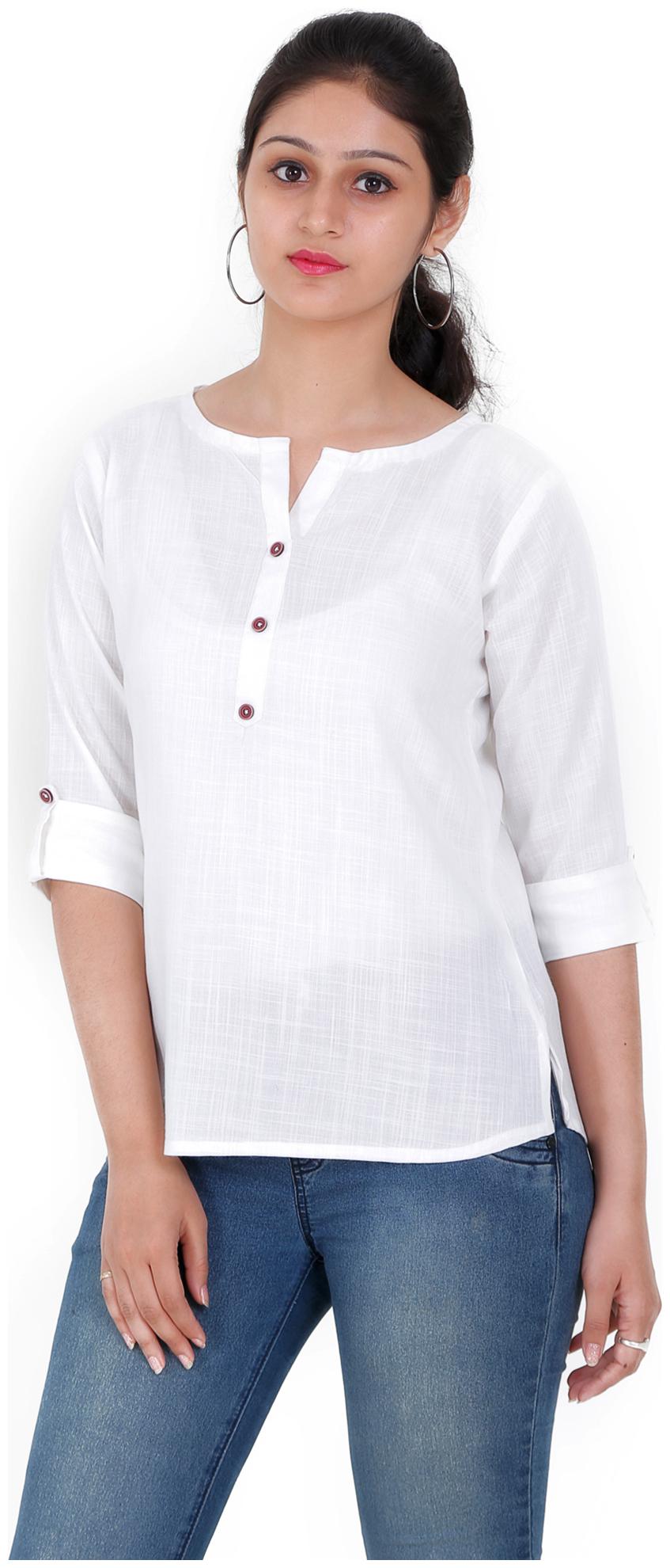 

ADR International Women Solid Regular top - White