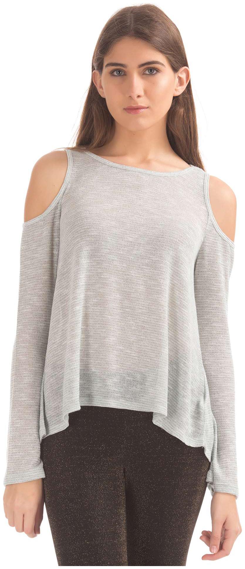 

Aeropostale Women Solid A-line top - Blue