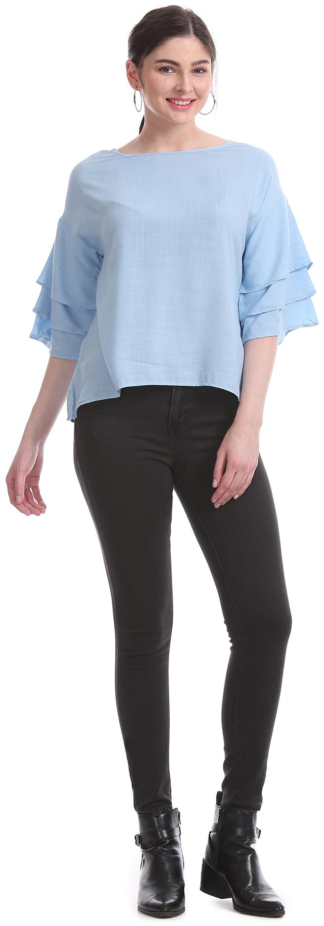 

Aeropostale Women Solid Regular top - Blue
