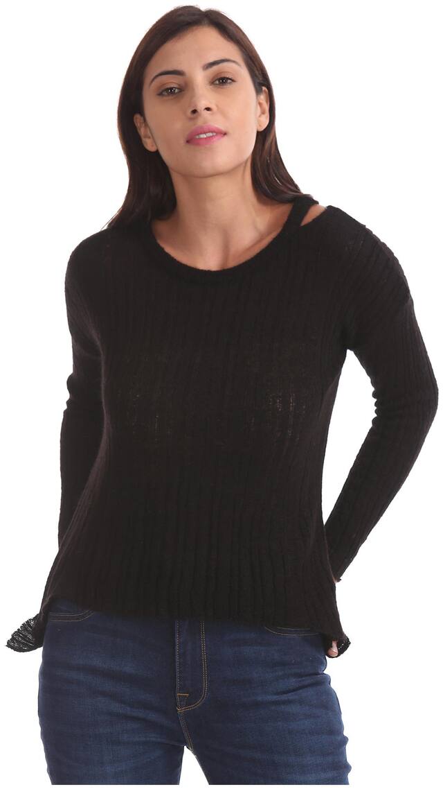 Aeropostale Regular Fit Patterned Striped Sweater