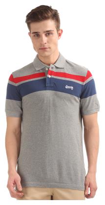 

Aeropostale Men Grey Regular fit Cotton Polo collar T-Shirt - Pack Of 1