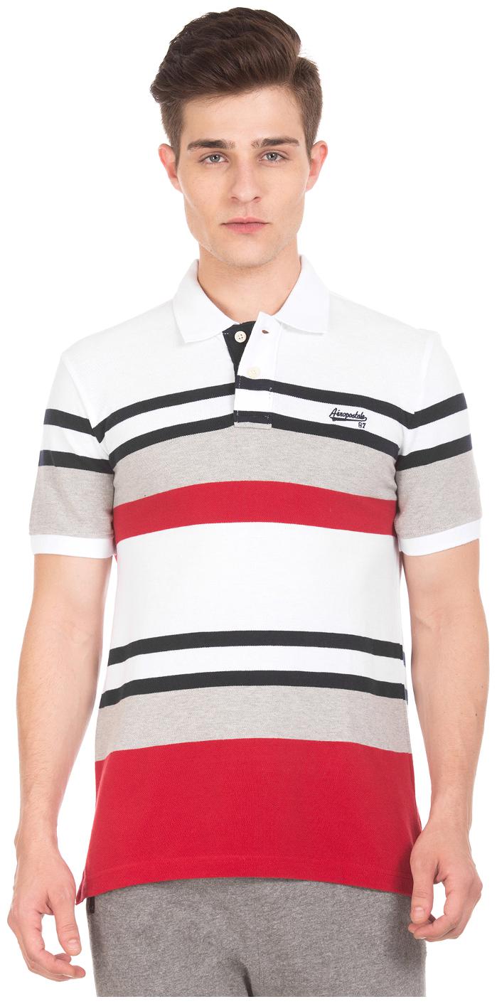 

Aeropostale Men White Regular fit Cotton High neck T-Shirt - Pack Of 1