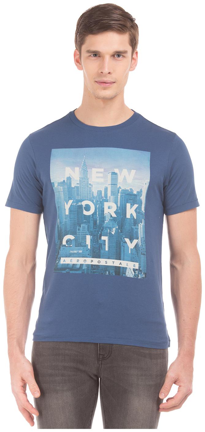 

Aeropostale Men s Round Neck T-Shirt - Blue