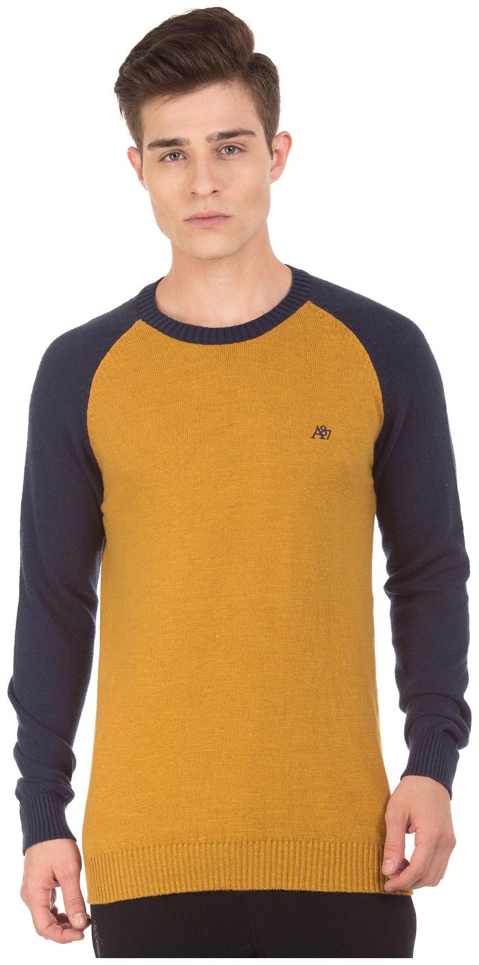 

Aeropostale Brown Cotton Colour Block Regular Fit Sweater