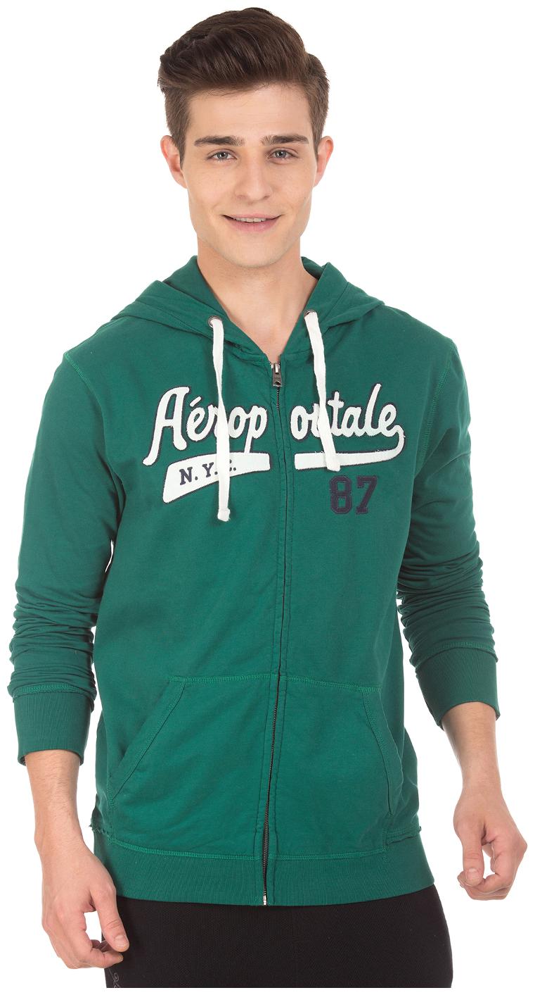 

Aeropostale Hooded Appliqued Zip Up Sweatshirt