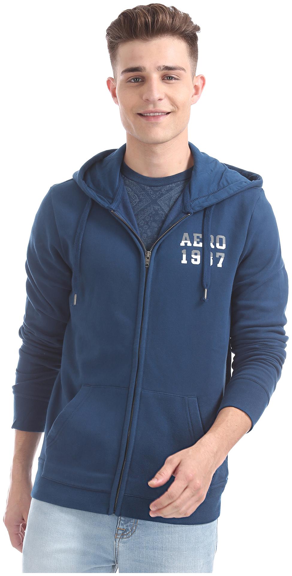 

Aeropostale Men Blue Round neck Hoodie