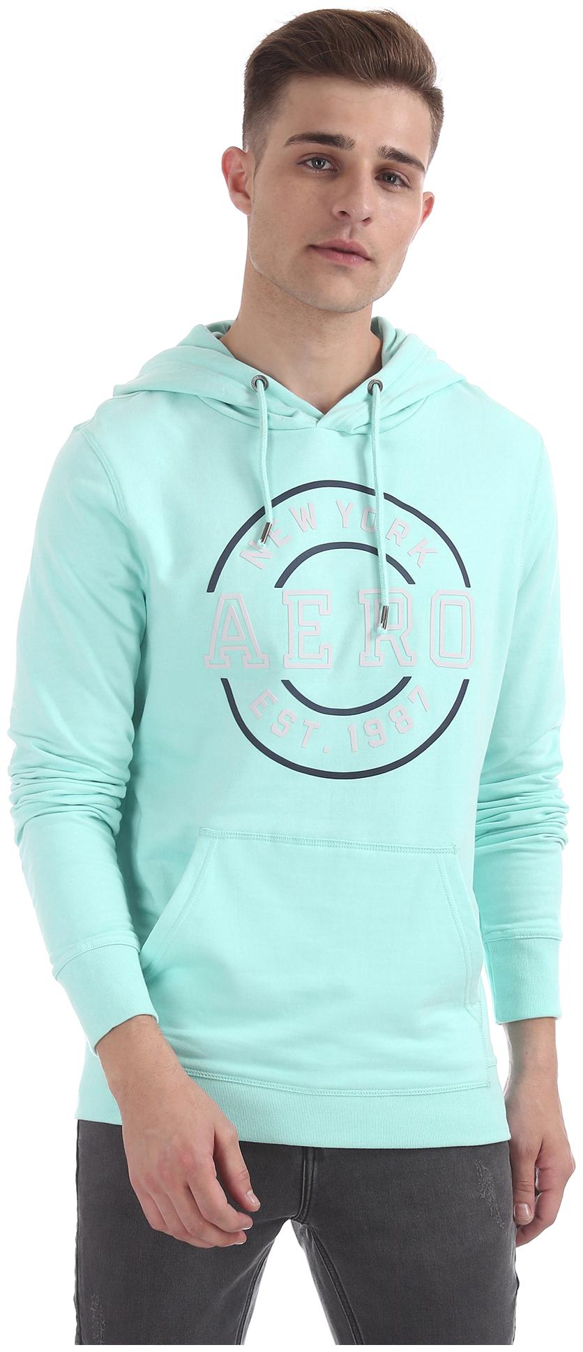 

Aeropostale Men Blue Hooded Hoodie