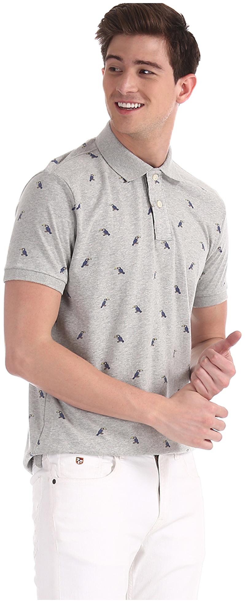 

A ropostale Men Grey Regular fit Cotton Polo collar T-Shirt - Pack Of 1