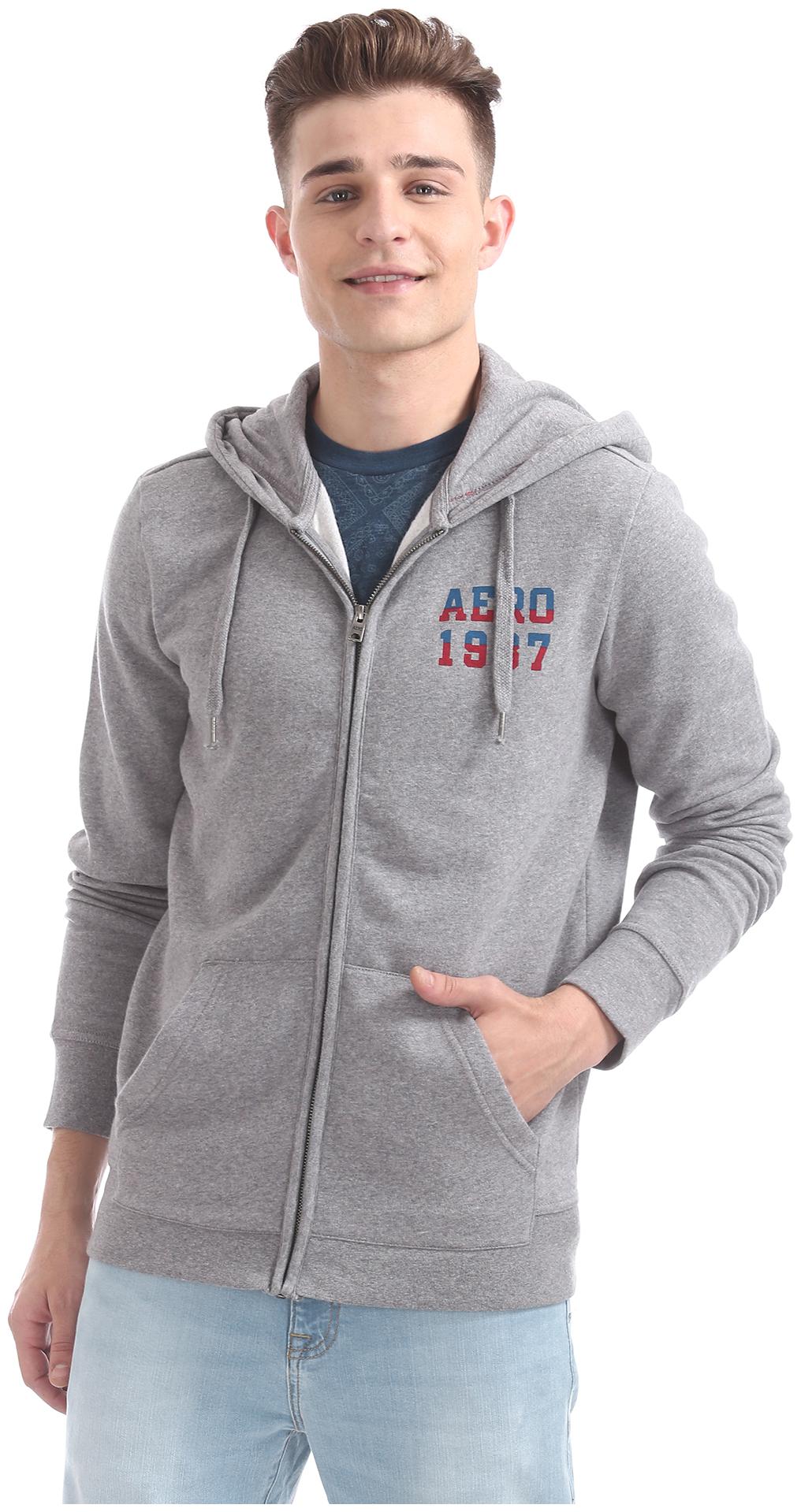 

Aeropostale Men Grey Round neck Hoodie